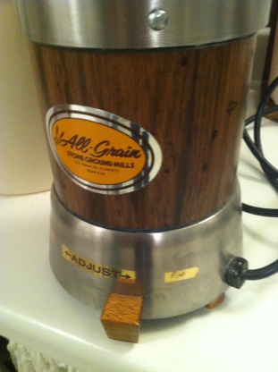 grain grinder ready for action